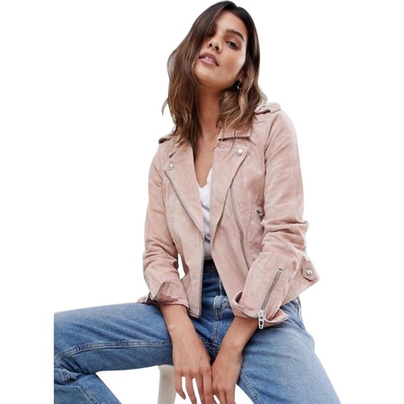 NWOT Leather Suede Moto Jacket - Picture 2 of 8